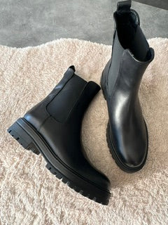 Combat boot pelle