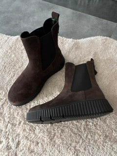 Combat boot camoscio