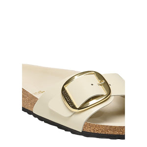Birkenstock Madrid Big Buckle panna vernice