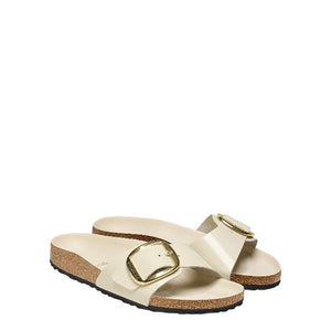 Birkenstock Madrid Big Buckle panna vernice