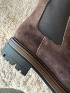 Combat boot camoscio