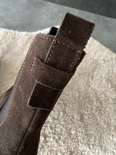 Combat boot camoscio