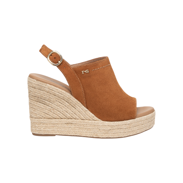 Sandalo con zeppa Nerogiardini