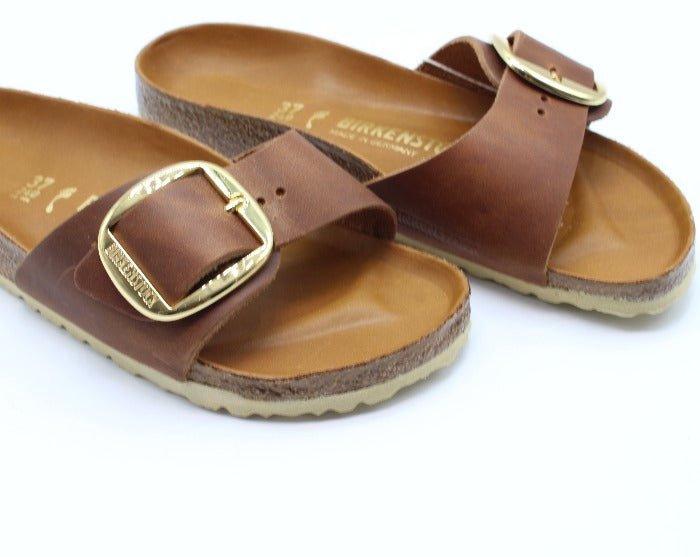 Birkenstock Madrid Big Buckle cuoio